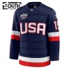USA tröja 4 Nations Face Off 2025 Fanatics Premium Matthew Tkachuk Navy - NHL Tröjor Barn